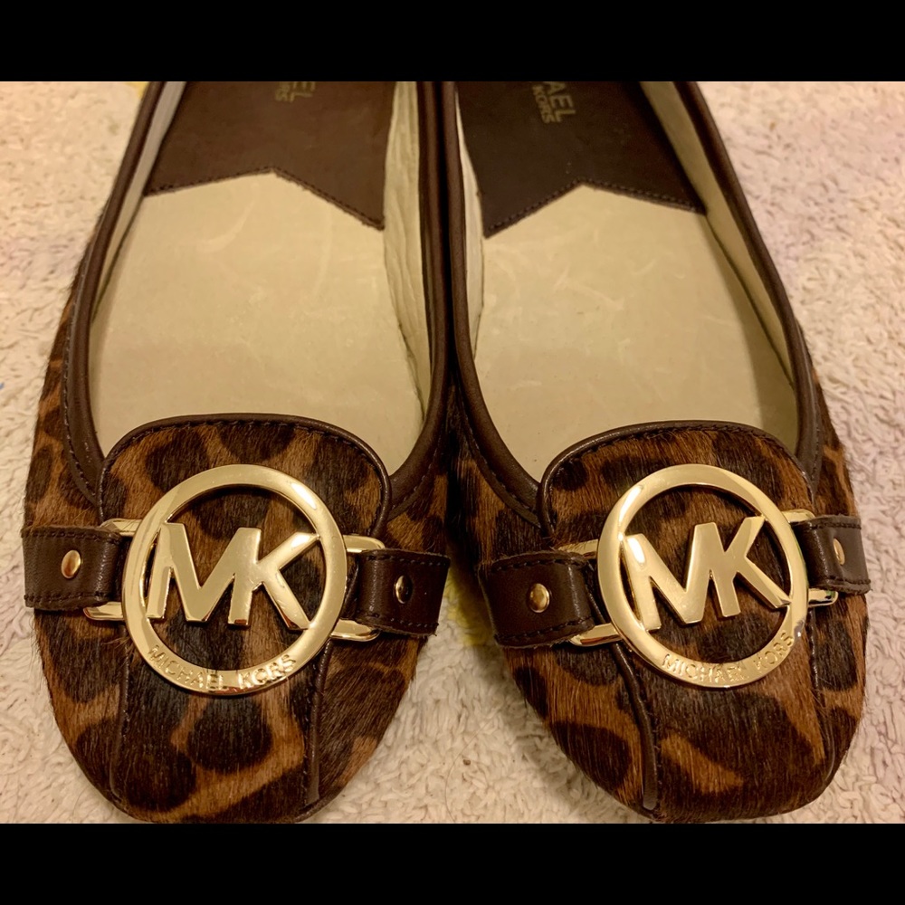 Michael Kors Fulton leopard flats 7M